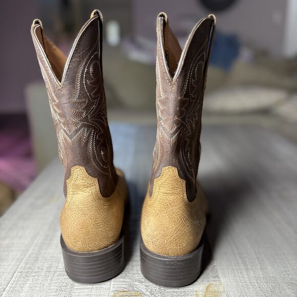 Ariat Men’s Size 12EE Western Cowboy Boot Sport Pardner Western Matte Tan Buck - Picture 4 of 8